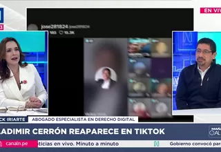 Perú no puede rastrear a Vladimir Cerrón en TikTok