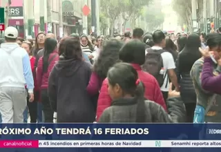 En 2026 el Perú contará con 16 feriados nacionales para todos los sectores