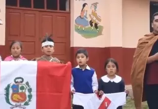 Perú vs. Brasil: niños de Apurímac conmueven al cantar el Himno Nacional en quechua