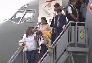 Peruanos arribaron este domingo en el avión presidencial tras ser repatriados desde Israel