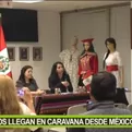 Peruanos llegan en caravana desde México a Estados Unidos