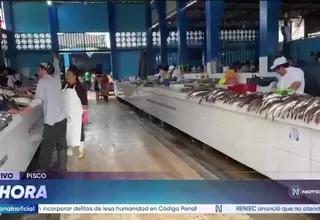 Mercados de Pisco registran menor oferta de pescado por calentamiento del mar