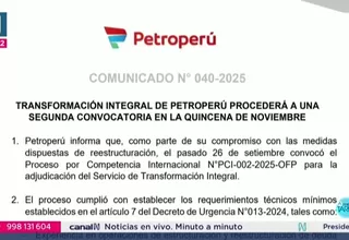 Petroperú relanza proceso por servicio de transformación