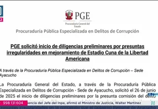 PGE denuncia presuntas irregularidades en estadio de Ayacucho