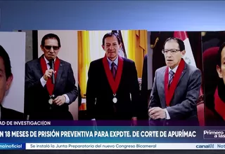 Fiscalía pide 18 meses de prisión preventiva contra expresidente de la Corte de Apurímac