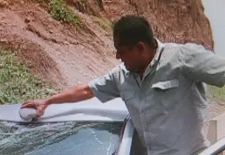 Piedra impactó sobre vehículo que transitaba por la Costa Verde en Miraflores