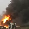 Pisco: Camión cisterna se incendió en la Panamericana Sur 