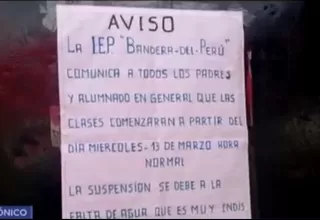 UGEL Pisco suspendió el inicio del año escolar por falta de agua en la provincia