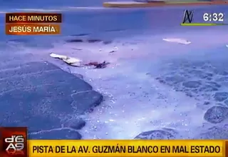 Pista de la avenida Guzmán Blanco tiene grandes forados