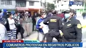 Comuneros protestan en sede de Registros Públicos en Piura - Noticias de piura