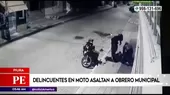 Piura: delincuentes en moto asaltan a obrero municipal  - Noticias de moto