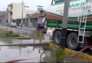 Piura: Realizan trabajos para drenar agua tras inundación 