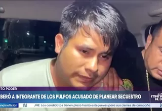 Poder Judicial liberó a integrante de Los Pulpos acusado de planear secuestro