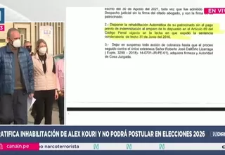 PJ ratifica inhabilitación de Álex Kouri por deuda de reparación civil