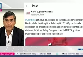 PJ rechaza prescripción en caso de Víctor Polay Campos