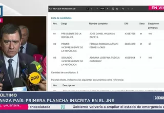 Plancha de Avanza País es la primera inscrita en el JNE