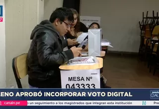 Pleno del Congreso aprobó incorporar voto digital