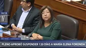 María Elena Foronda: Congreso suspende 120 días a congresista - Noticias de nancy-vizurraga