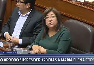 María Elena Foronda: Congreso suspende 120 días a congresista