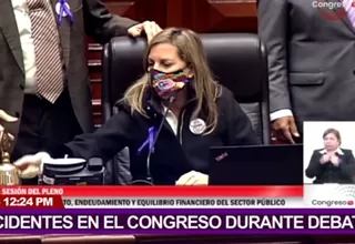 Pleno del Congreso: Se registraron incidentes durante la sesión