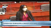 Congreso: Pleno Mujer fue suspendido tras agresión verbal de Cecilia García a la presidenta Mirtha Vásquez - Noticias de cecilia-valenzuela