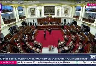 Pleno: Rospigliosi no dio uso de la palabra y generó reclamos