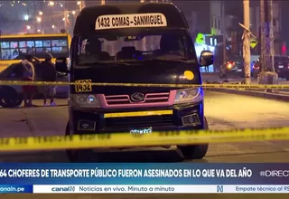 PNP: 64 choferes han sido asesinados en lo que va del 2026