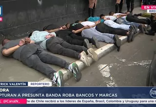 PNP captura a presuntos asaltantes de bancos