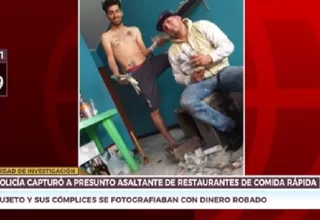 La PNP capturó a presunto asaltante de restaurante de comida rápida