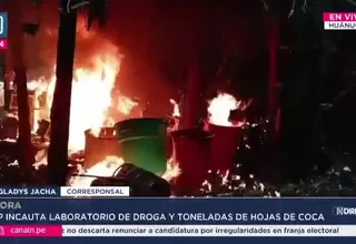 PNP destruye laboratorio de droga en zona rural de Huánuco