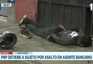 PNP detuvo a delincuente extranjero que asaltó agente bancario