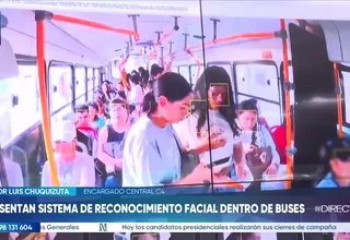 PNP presenta sistema de reconocimiento facial en buses de Lima