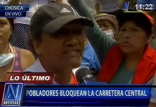 Pobladores de Chosica bloquearon la Carretera Central 