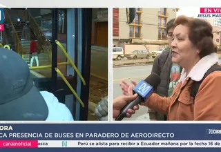 AeroDirecto: escasa presencia de buses al aeropuerto preocupa a usuarios