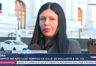Podemos Perú no apoyará viaje de Dina Boluarte a EE.UU.