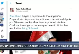 El Poder Judicial ordena impedimento de salida del país para Luis Arce