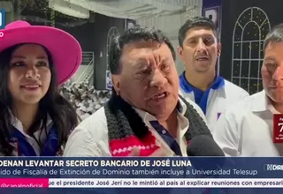 Poder Judicial ordena levantar secreto bancario de José Luna