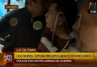 Caso Oropeza: policía captura a presuntos implicados en crimen de Zapata