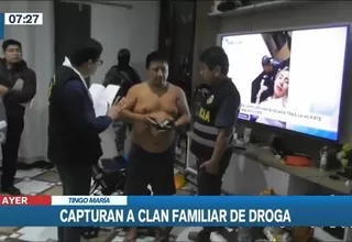 Policía desbarató clan familiar dedicado al tráfico de drogas