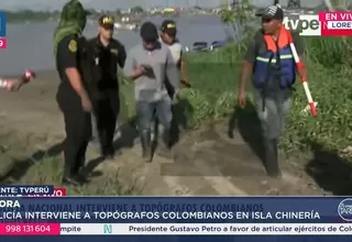 Policía interviene a topógrafos colombianos en la isla Chinería, Loreto