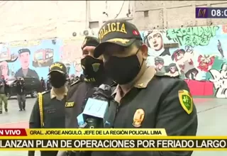 Policía Nacional lanza plan de operaciones por feriado largo