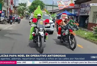 Policía vestido de Papá Noel lideró operativo antidrogas