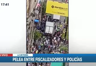 Policías y fiscalizadores protagonizaron enfrentamiento en Gamarra