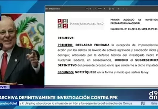 PPK: PJ archiva proceso por presunto lavado de activos y asociación ilícita para delinquir  en caso Westfield