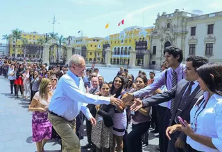 PPK regresó a Palacio de Gobierno para ceremonia de despedida con sus trabajadores