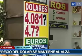 Precio del dólar se mantiene al alza