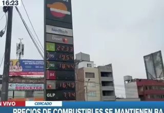 Precios de combustibles se mantienen bajos