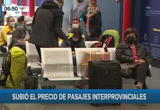 Precios de pasajes interprovinciales registran alza