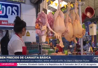 Precios del pollo, papa y algunas frutas aumentan en mercados