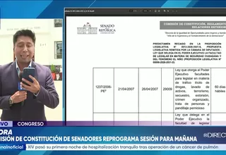Predictamen sobre facultades legislativas incorpora cambios en la DINI y la calificación de bandas criminales